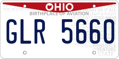 OH license plate GLR5660