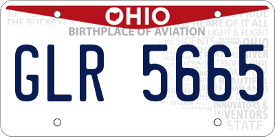 OH license plate GLR5665