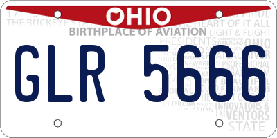 OH license plate GLR5666