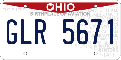 OH license plate GLR5671