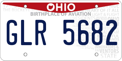 OH license plate GLR5682