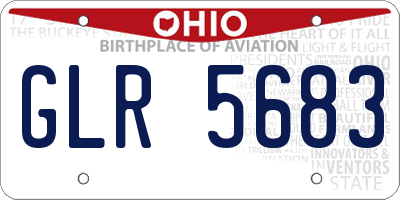 OH license plate GLR5683