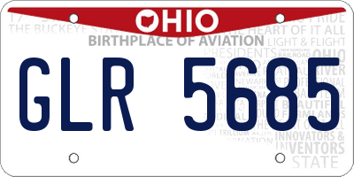 OH license plate GLR5685