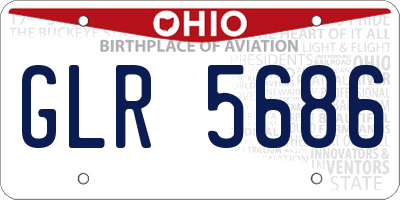 OH license plate GLR5686