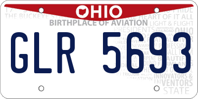 OH license plate GLR5693