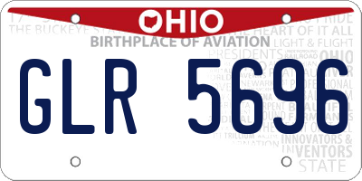 OH license plate GLR5696