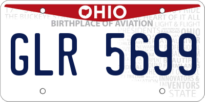 OH license plate GLR5699