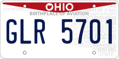 OH license plate GLR5701