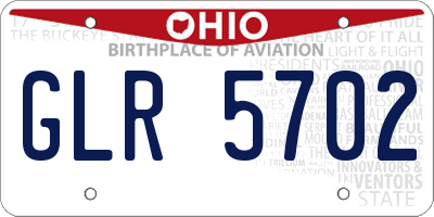 OH license plate GLR5702