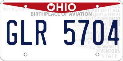 OH license plate GLR5704