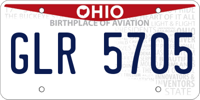 OH license plate GLR5705
