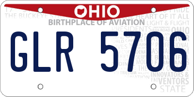 OH license plate GLR5706
