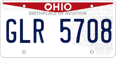 OH license plate GLR5708