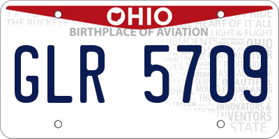 OH license plate GLR5709