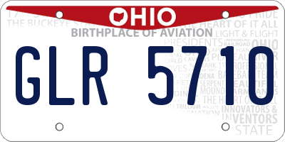 OH license plate GLR5710