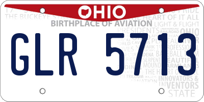 OH license plate GLR5713