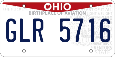 OH license plate GLR5716