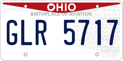 OH license plate GLR5717