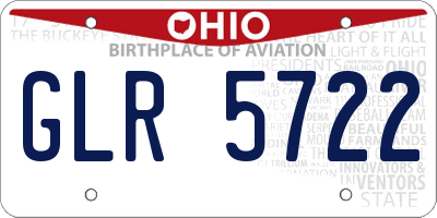 OH license plate GLR5722