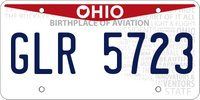 OH license plate GLR5723