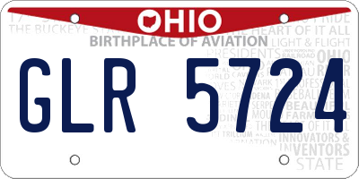 OH license plate GLR5724