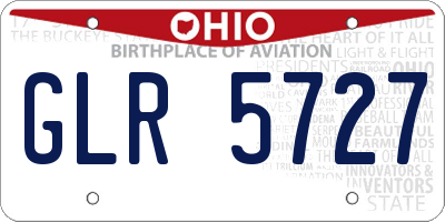 OH license plate GLR5727