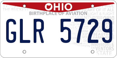OH license plate GLR5729