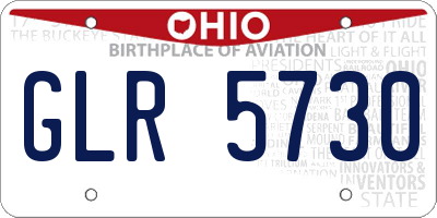 OH license plate GLR5730