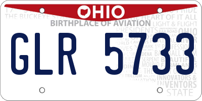 OH license plate GLR5733