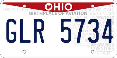 OH license plate GLR5734