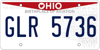 OH license plate GLR5736