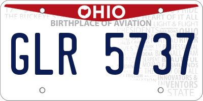 OH license plate GLR5737