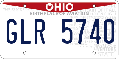 OH license plate GLR5740