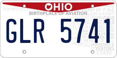 OH license plate GLR5741