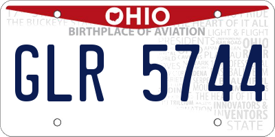 OH license plate GLR5744
