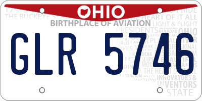 OH license plate GLR5746