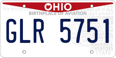 OH license plate GLR5751