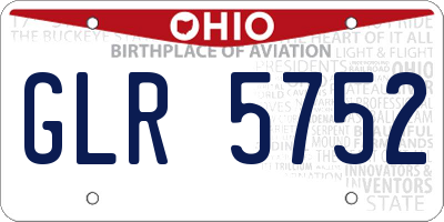 OH license plate GLR5752