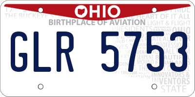 OH license plate GLR5753