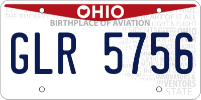 OH license plate GLR5756