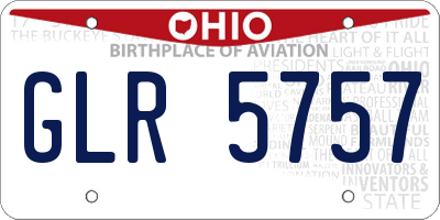OH license plate GLR5757