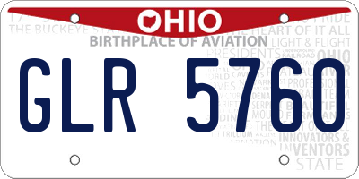 OH license plate GLR5760