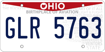 OH license plate GLR5763