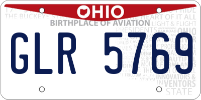 OH license plate GLR5769