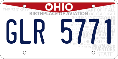 OH license plate GLR5771