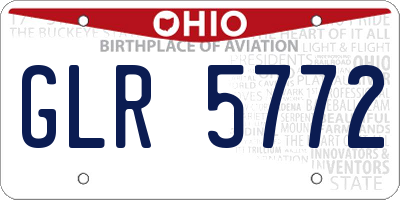 OH license plate GLR5772
