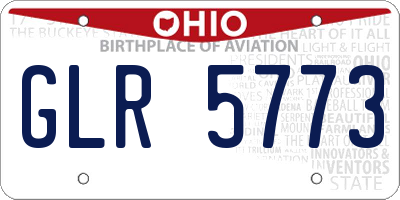 OH license plate GLR5773
