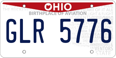 OH license plate GLR5776