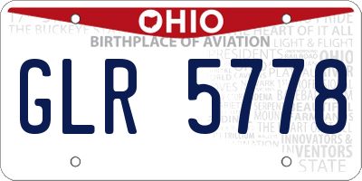 OH license plate GLR5778