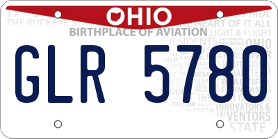 OH license plate GLR5780